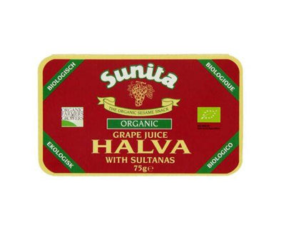 Sunita Halva With Grape Juice & Sultanas Organic [75g] Sunita