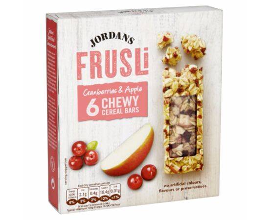 Jordans Tasty Cranberry & Ap Slice Bar Mult [(30g x 6)] Jordans