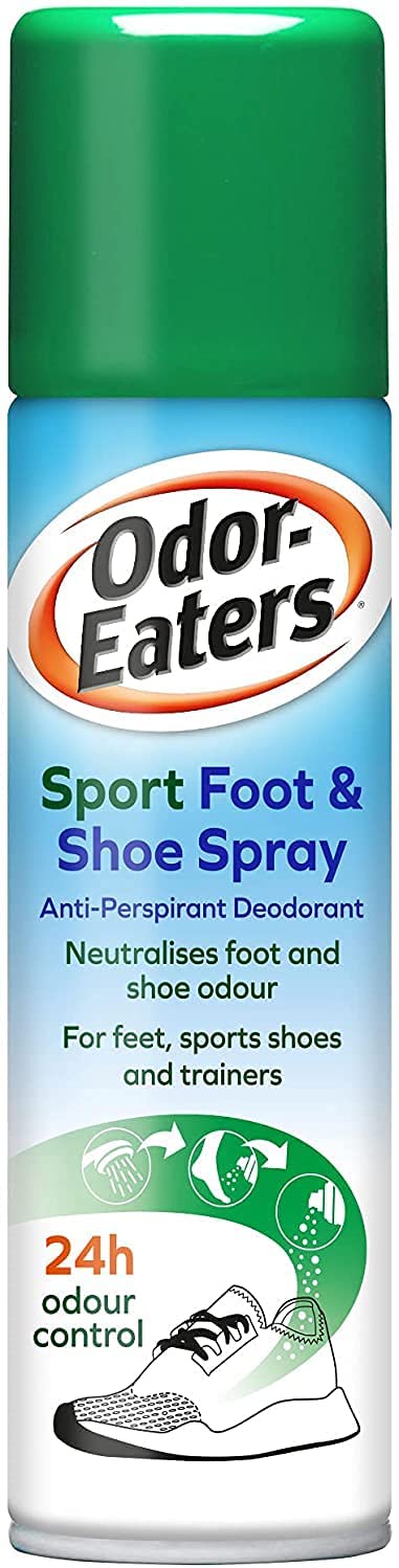 Odor-Eaters, 24 Hour Odour Destroying Antiperspirant Foot and Shoe Spray for Sport Shoes 150ml