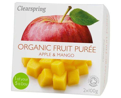 Clearspring Apple & Mango Fruit Puree [100g x 2] Clearspring