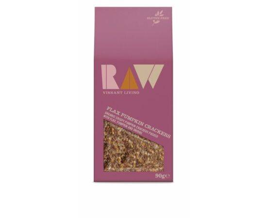 Raw Vibrant/L Flax Pumpkin Raw Crackers [90g] Raw Health