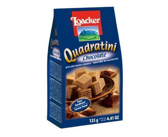 Loacker Chocolate Quadratini Wafer Biscuits [125g x 12] Loacker