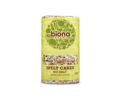 Biona Spelt Rice Cakes - No Added Salt [100g x 12] Biona