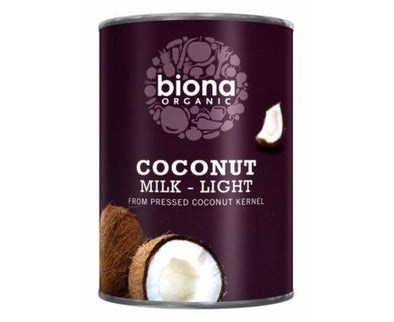 Biona Coconut Milk - Light (9%) [400ml x 6] Biona