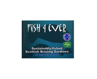 Fish 4 Ever Scottish Brisling Sardines In Water [105g] Fish 4 Ever