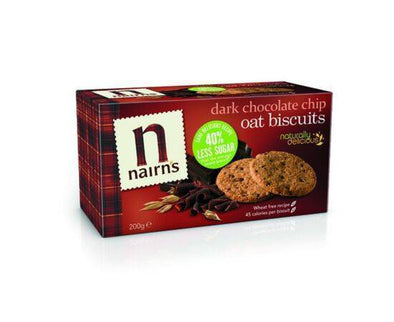 Nairns Dark Chocolate Chip Biscuits - Wheat Free [200g] Nairns