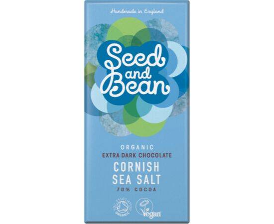 Org Seed/B Dark 70% ChocBar Cornish Sea Salt [85g x 8]