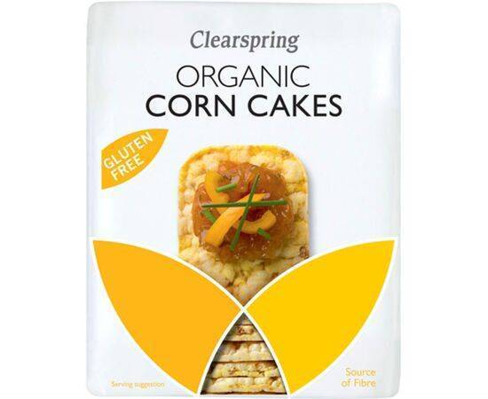 Clearspring Puffed Corn Cakes - Organic [130g x 12] Clearspring