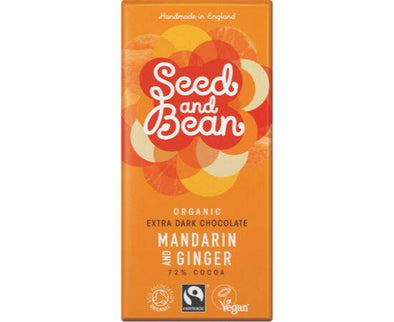 Org Seed/B Dark (72%) Mandarin & Ginger Bar [85g x 8]