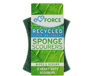 Ecoforce Recycled Heavy/DSponge Scourers [2 Pack]