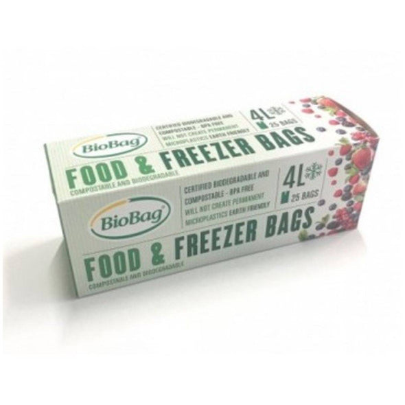 BioBag Compostable 4Ltr Food & Freezer Bags 25