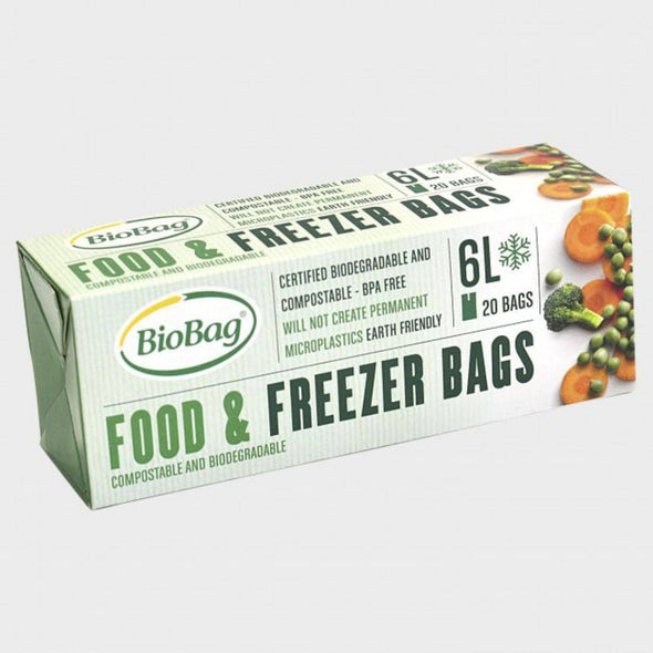 BioBag Compostable 6Ltr Food & Freezer Bags 20