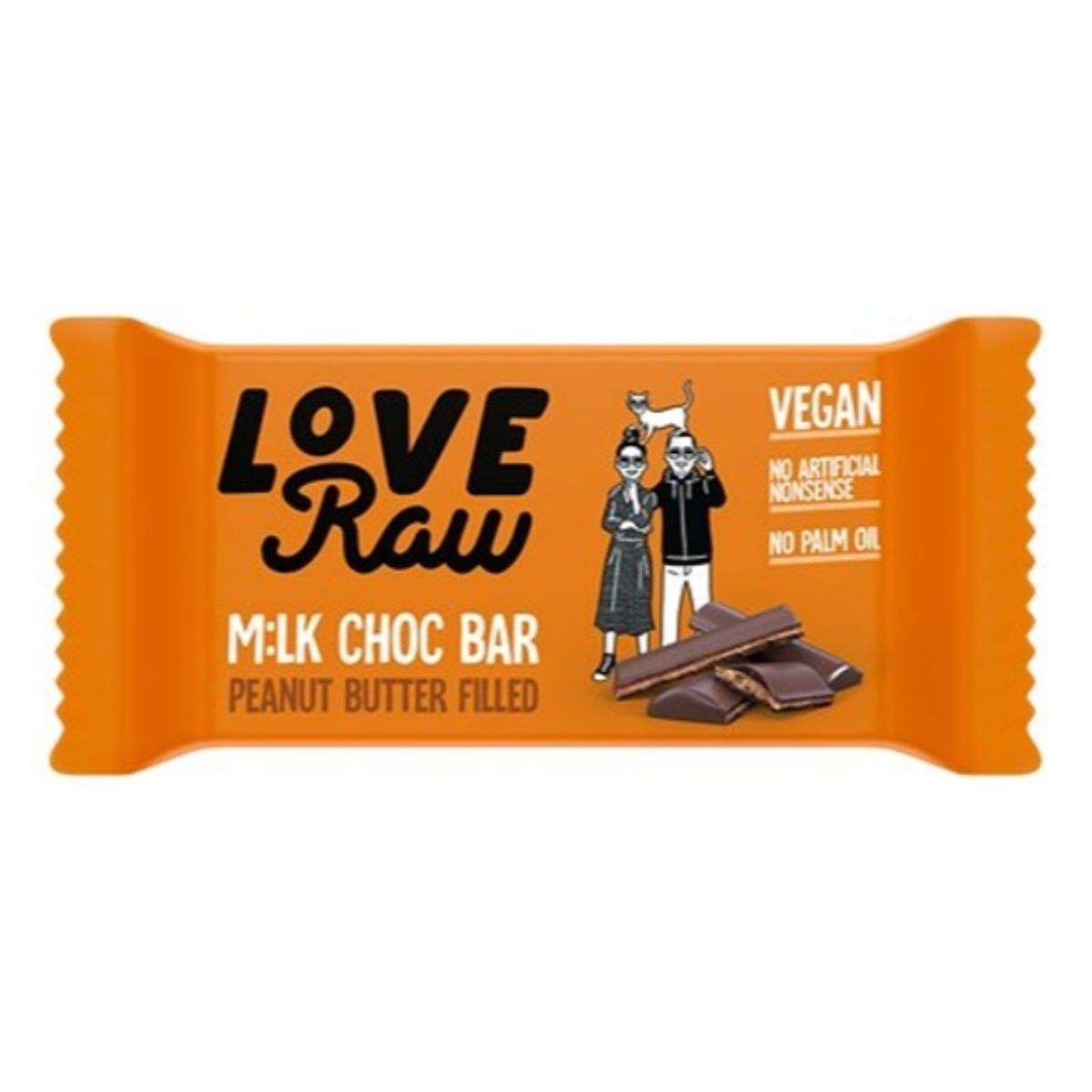 Love Raw Vegan Milk Chocolate Bar - Peanut Butter 30g x 18
