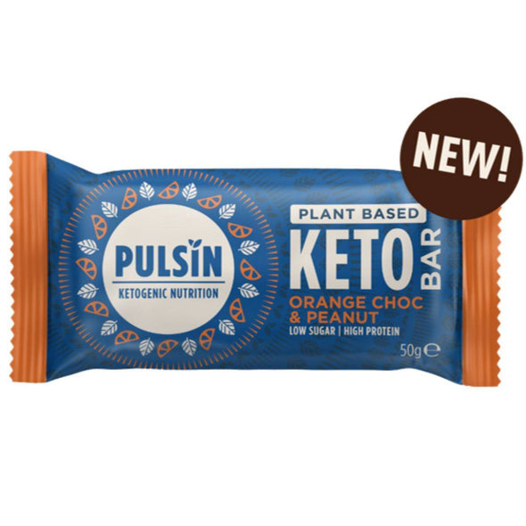 Pulsin Choc Orange & Peanut Keto Bar 50g x 18