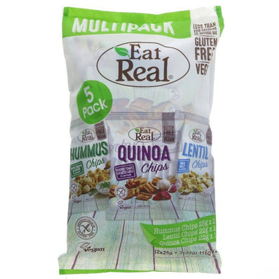 Eat Real Hummus Lentil & Quinoa - 5pk Multipack 116g x 8