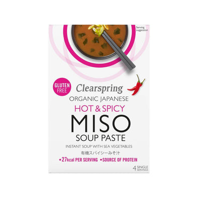 Clearspring Hot & Spicy Miso Soup Paste with Sea Veg (15gx4)