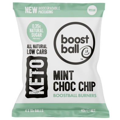 Boostball Mint Choc Chip Keto Burners 40g x 12