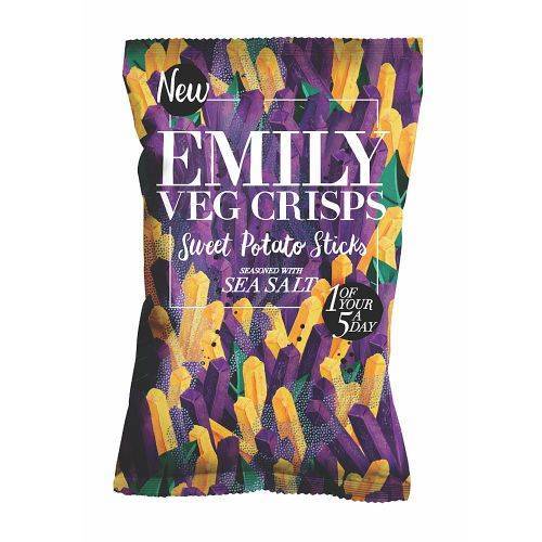 Emily Crisps Sweet Potato Sticks - Sea Salt 120g x 8