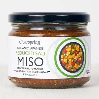 Clearspring Organic Japanese Reduced Salt Unpasteurised Miso - Jar 270g