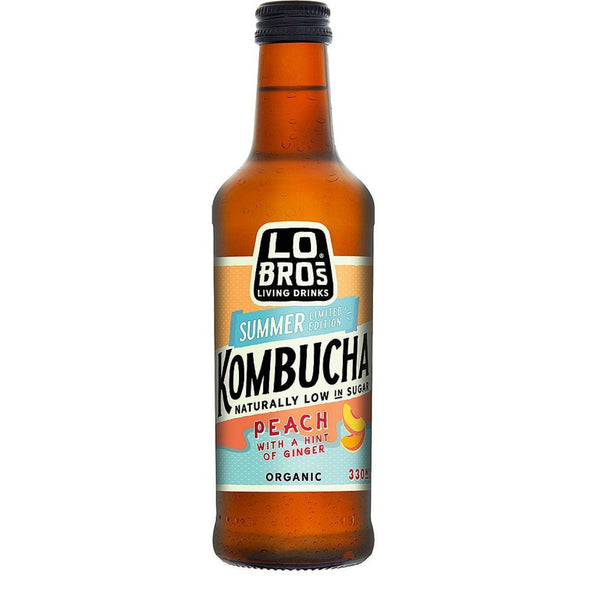 Lo Bros Organic Kombucha - Peach & Ginger 330ml