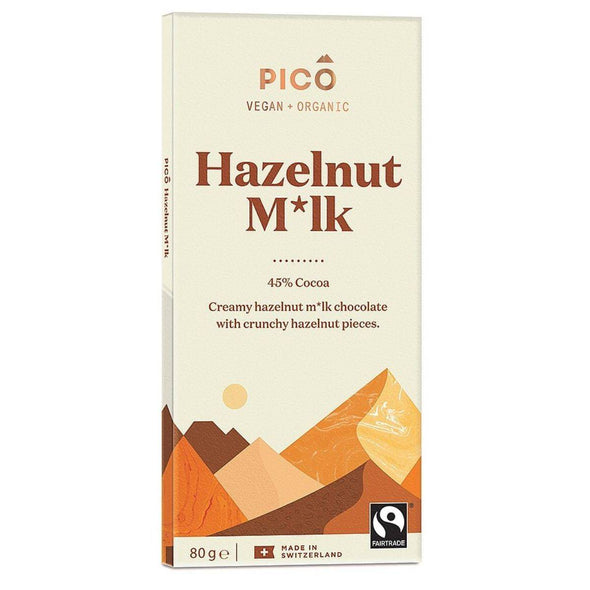 Pico Organic Hazelnut M*lk Chocolate 80g x 10