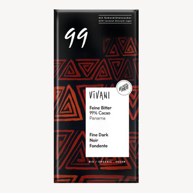 Vivani Fine Dark Panama 99% Cocoa Bar 80g x 10