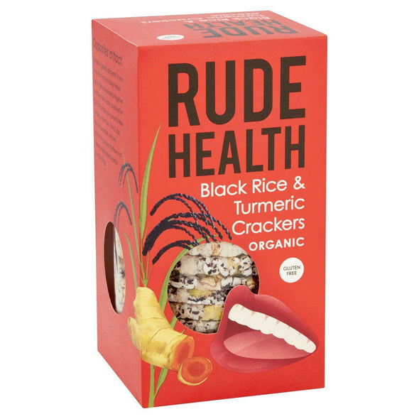 Rude Health Organic Black Rice & Turmeric Cracker 100g x 5