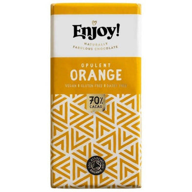 Enjoy Raw Choc Orange Chocolate Bar 70g x 12