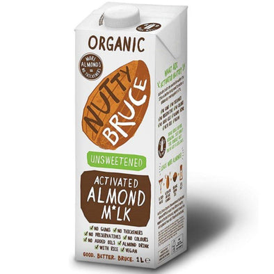 Nutty Bruce Activated Unsweetened Almond M*lk 1Ltr x 6
