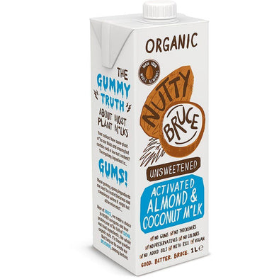 Nutty Bruce Activated Unsweetened Almond & Coconut M*lk 1Ltr x 6