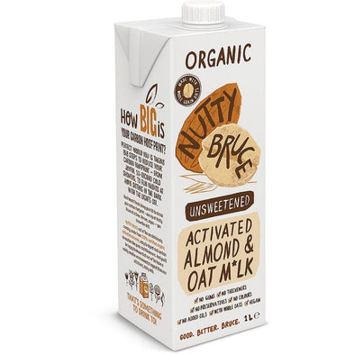 Nutty Bruce Activated Unsweetened Almond & Oat M*lk 1Ltr x 6