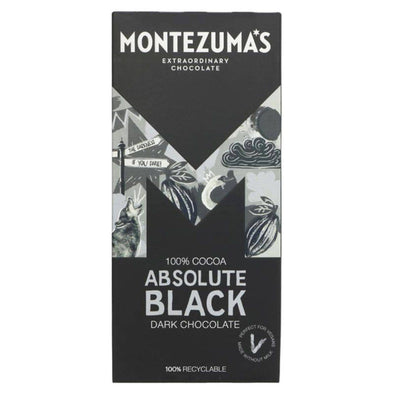 Montezuma's Montezumas 100% Cocoa Absolute Black Bar 90g x 12