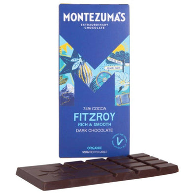 Montezuma's Montezumas Fitzroy 74% Dark Bar 90g x 12