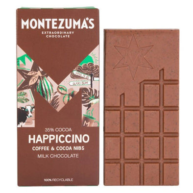 Montezuma's Montezumas Happiccino Coffee & Cocoa Nib Bar 90g x 12