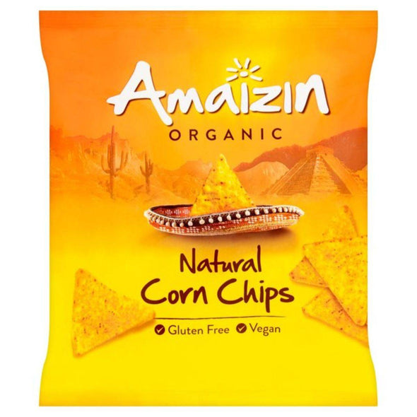 Amaizin Natural Corn Chips - Organic 75g x 16