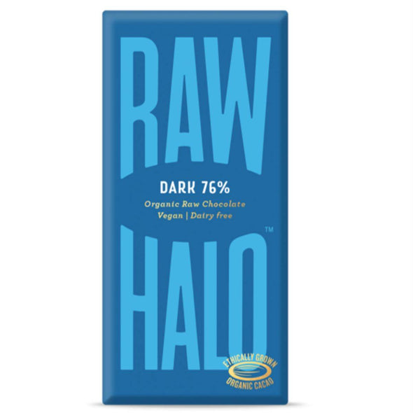 Raw Halo 76% Dark Chocolate - Organic 70g x 10