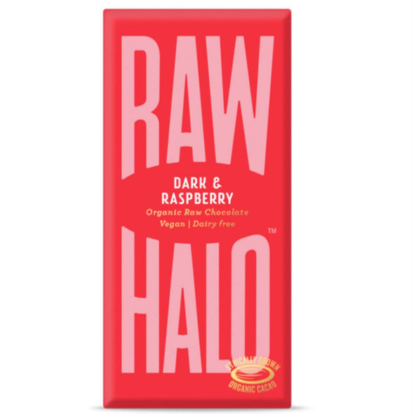 Raw Halo Dark Raspberry Chocolate - Organic 70g x 10