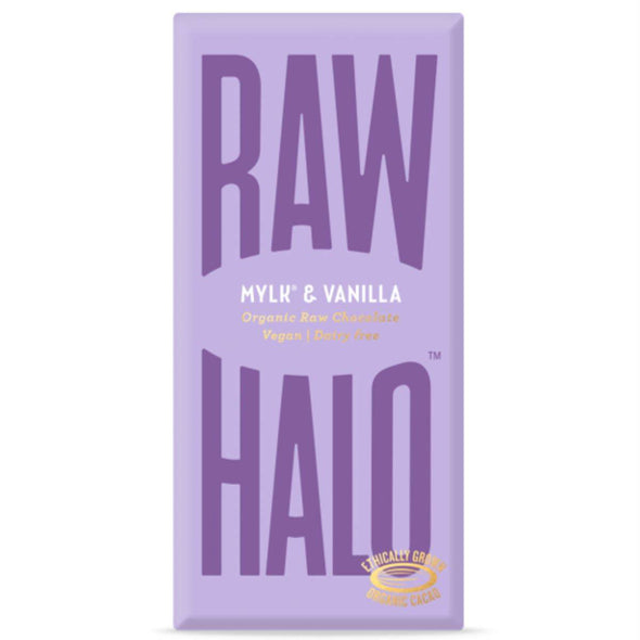 Raw Halo Dark Mylk & Vanilla Chocolate - Organic 70g x 10