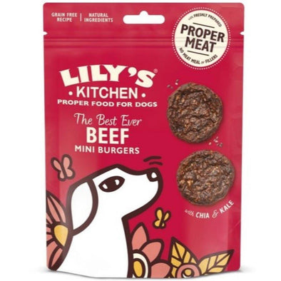 Lilys Kitchen Best Ever Mini Beef Burgers For Dogs 70g