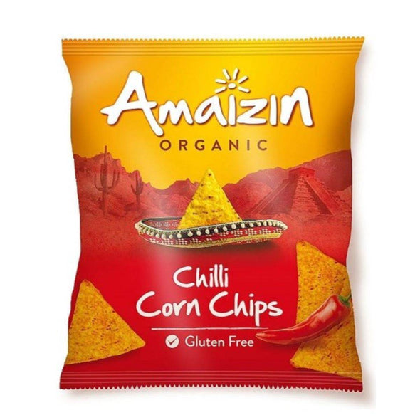 Amaizin Chilli Corn Chips - Organic 75g x 16