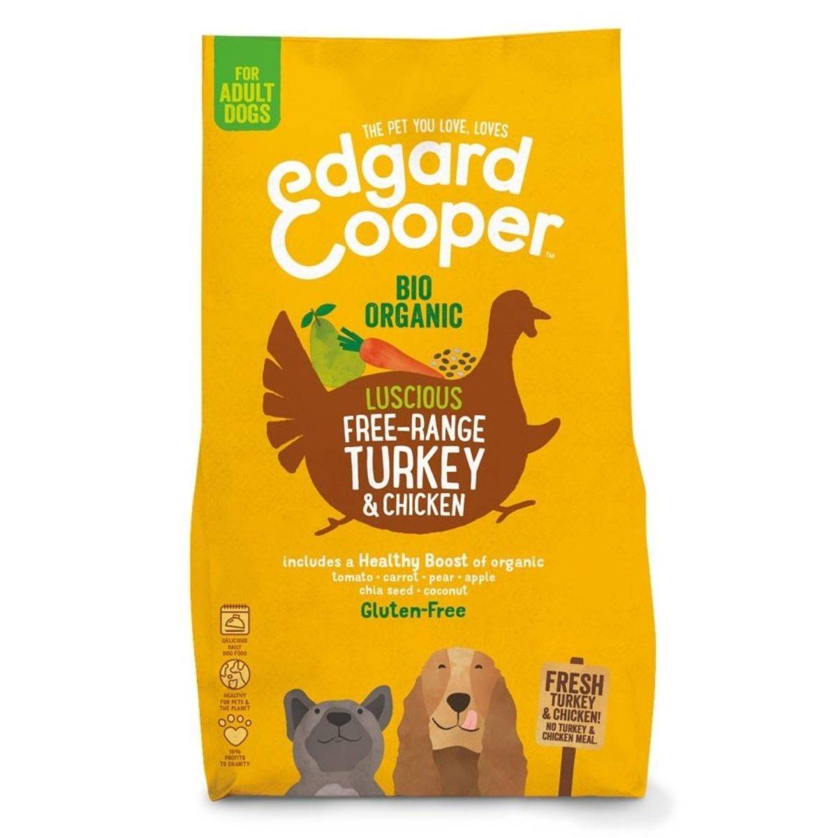 Edgard & Cooper Dog Kibble - Organic Turkey Chicken 2.5kg