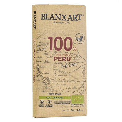 Blanxart Organic 100% Peru Chocolate 80g x 12