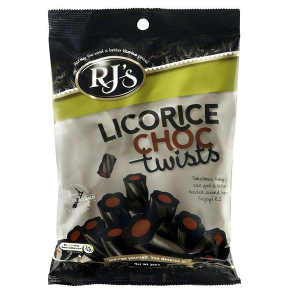 RJ's Licorice Soft Eating Choc Twists 280g