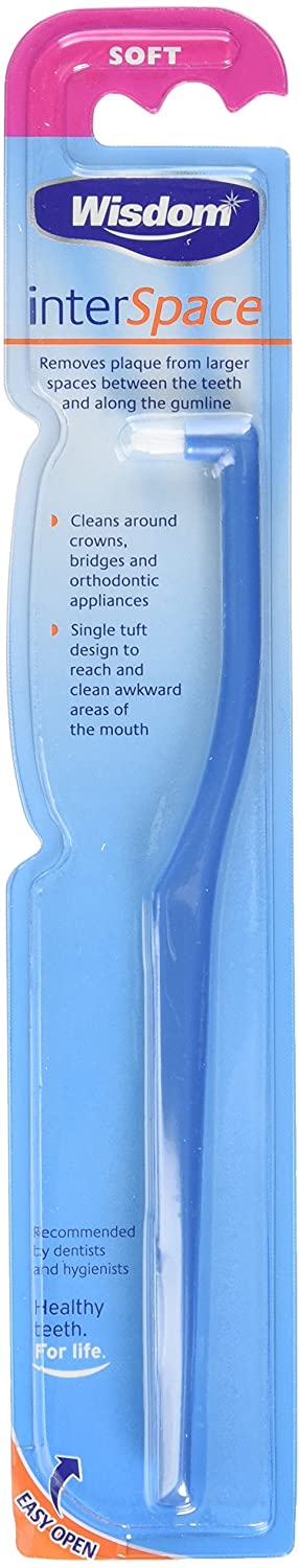 Wisdom Interspace Soft Toothbrush, Assorted colours