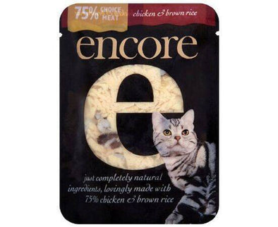 Encore Cat Food - Chicken & Brown Rice Pouch [70g x 16] Encore