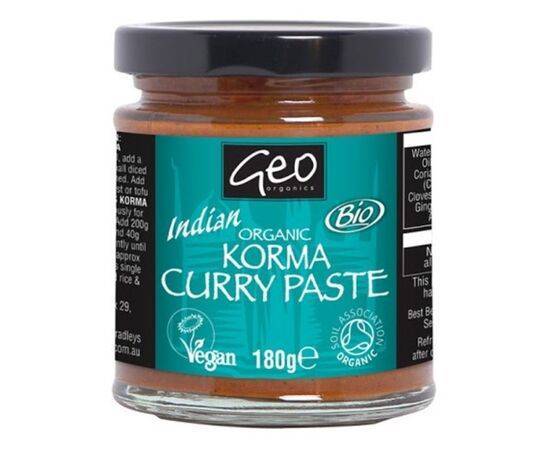 Geo Org Organic Korma Curry Paste [180g x 6] Geo Organics