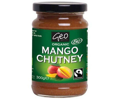 Geo Org Organic Mango Chutney - Fairtrade [300g x 6] Geo Organics