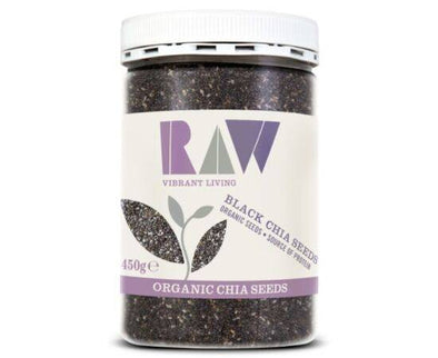 Raw Vibrant/L Black ChiaSeeds - Organic [450g] Raw Health