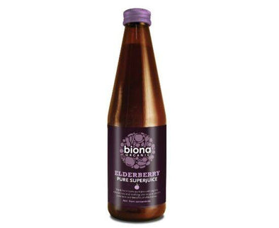 Biona Elderberry Juice - Pure [330ml x 6] Biona