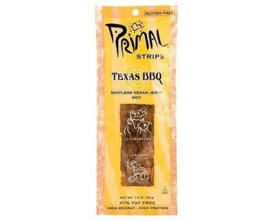 Primal Meatless Vegan Jerky - Texas Bbq Soy [28g x 24] Primal